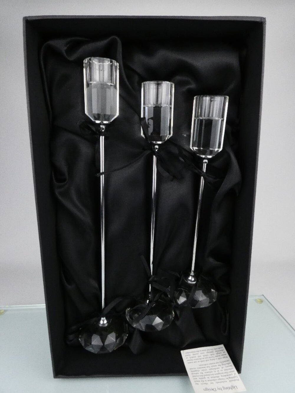Shannon Crystal Candlesticks Lighting by Design 3 Tiers New in Box Style 15755